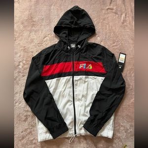 NWT Fila Color Block Hooded Full‎ Zip Women's Lightweight Windbreaker Jacket S